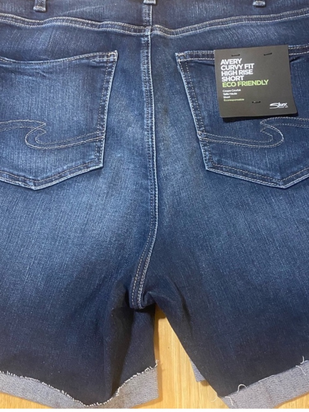 Silver Jeans Dark Blue High-Rise Jean Shorts - Picture 4 of 4